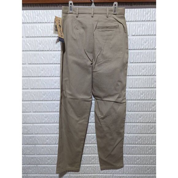 Sag Harbor Women's Tan High Waist Flat Front Stretch Trouser Pants Size 4P NWT - Picture 4 of 6